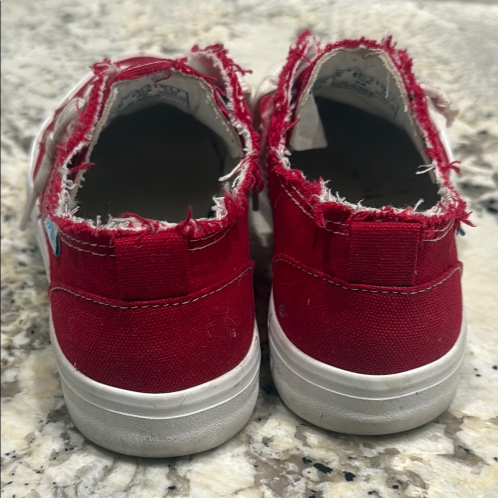 Vibrant Red Sneakers - Picture 6 of 7